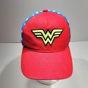 Wonder Woman Hat Cap Strap Back Red White Blue Marvel Comic